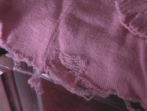 fraying the sweater